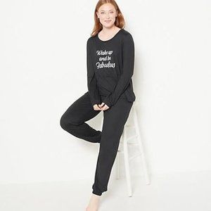 AnyBody Brushed Jersey "Wake Up and be Fabulous" Sleep Set - Size Medium - NWT!